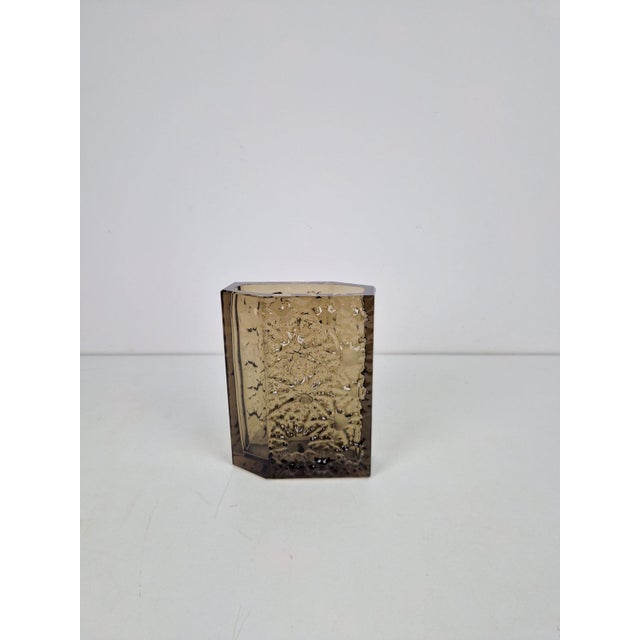 Vintage Czech Art Cut Glass Vase by Václav Hanuš for Desná Glassworks, 1970s For Sale - Image 3 of 9