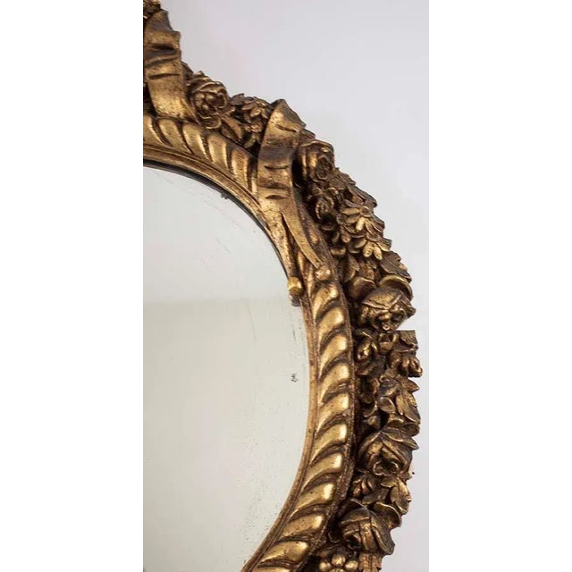 Antique Gold Gilt Mirror - Bow Tie Motif For Sale - Image 4 of 12