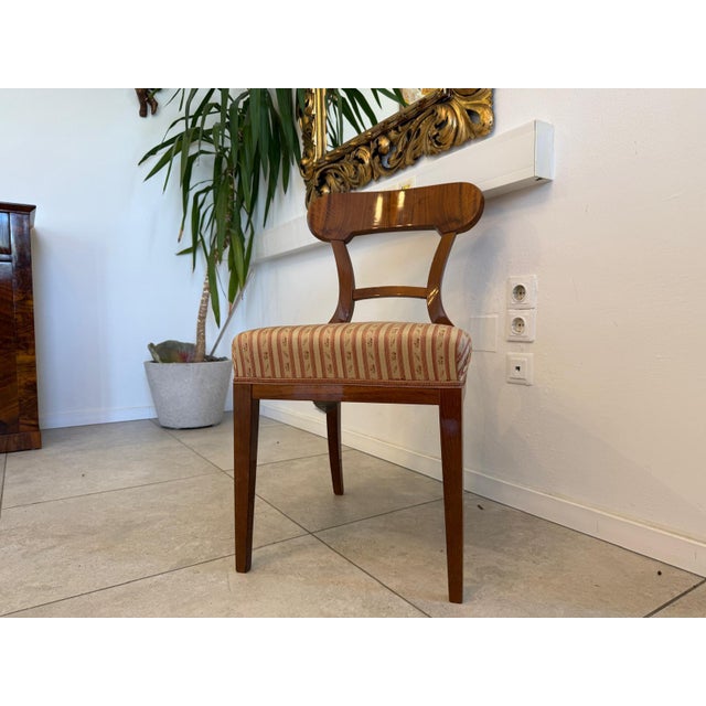 Antique Biedermeier Armchair in Walnut For Sale - Image 6 of 9