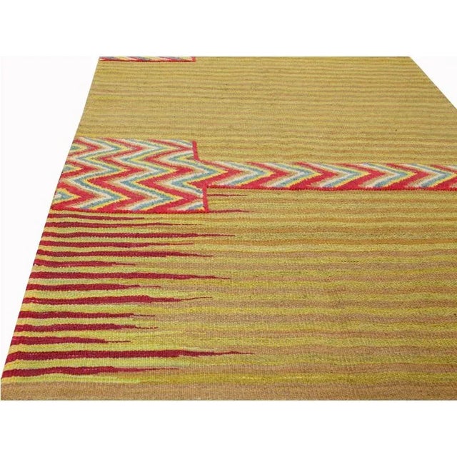 Handwoven Scandinavian Style Persian Kilim Area Rug - 3′5″ × 7′1″ For Sale - Image 4 of 7
