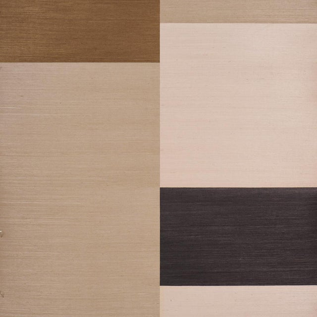 Traditional Schumacher Kaori Panel Set Wallcovering In Driftwood For Sale - Image 3 of 5