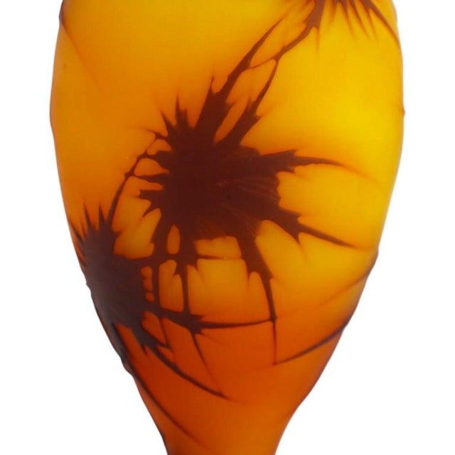 1920s 1920s French Cameo Cutback Art Glass Perfume Atomizer Signed by Roget For Sale - Image 5 of 9