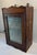 Antique Primitive Wall Cabinet With Patterned Glass Door For Sale - Image 4 of 11