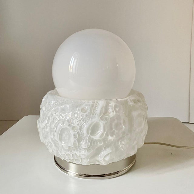 Murano glass " Osso " Table Lamp in the style of Carlo Nason for Mazzega This 1970s Murano glass lamp is highly...