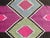 Mid 20th Century Magenta & Brown Vintage 60's Turkish Handwoven Boho Runner Rug For Sale - Image 10 of 11