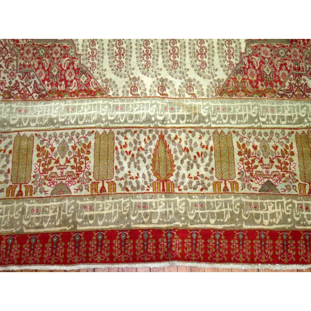Red Antique Persian Tabriz Dowry Rug For Sale - Image 8 of 18
