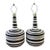 Large Mid Century Modern Italian Striped Ceramic Lamps - a Pair For Sale