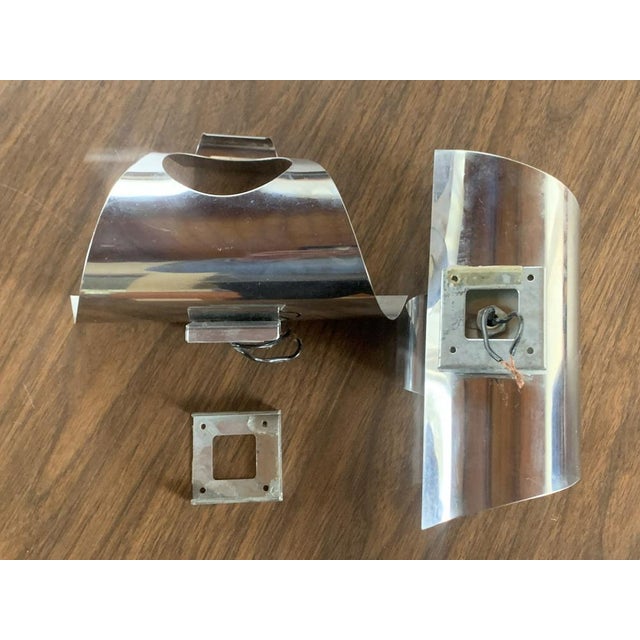 Vintage Chrome Wall Sconces, 1970s, Set of 2 For Sale - Image 12 of 14
