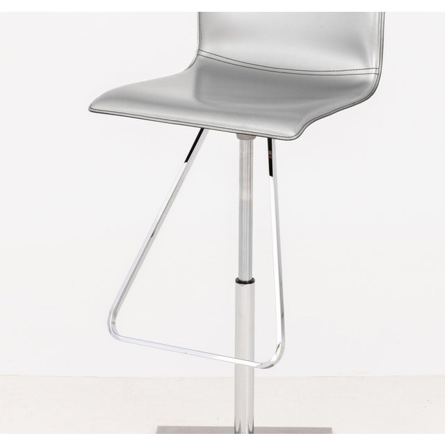 Silver Cattelan Italia "Toto" Adjustable Bar Stools, 6 For Sale - Image 8 of 11