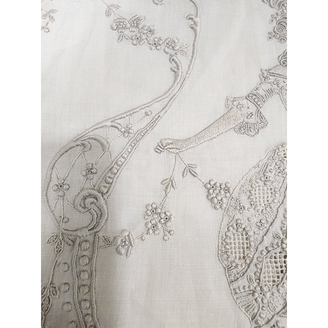 Exquisite Antique Embroidered Handkerchief For Sale In Seattle - Image 6 of 16