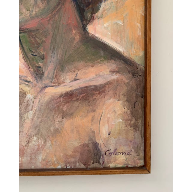 1970's Rosamond Colomé Original Oil Male Portrait For Sale - Image 6 of 8