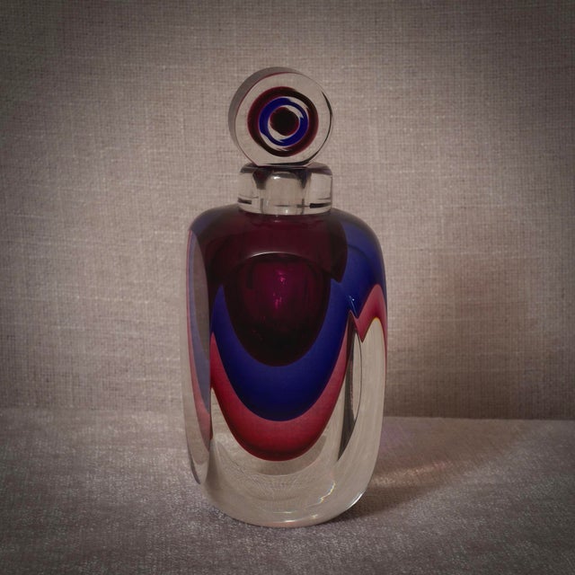 Mid-Century Modern Mid-Century Modern Murano Glass Perfume Bottle, Italy, 1990s For Sale - Image 3 of 10