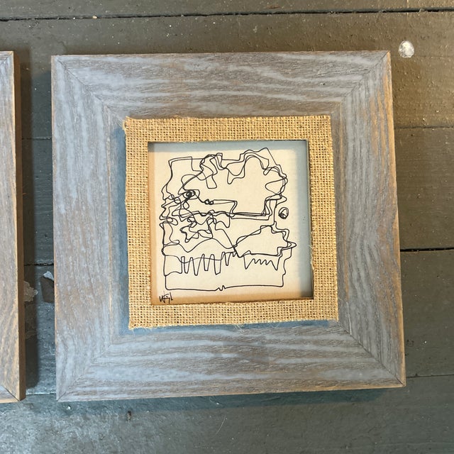 Abstract Two Contemporary Original Wayne Cunningham Abstract Drawings - Set of Two For Sale - Image 3 of 7
