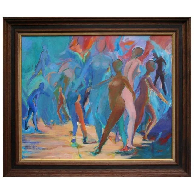 1960s Bay Area Figurative School Oil Painting, Framed For Sale - Image 4 of 4