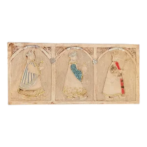 Contemporary Original Vintage Three Kings Bearing Gifts Painted Collage by Illustrator Barbara Garrison