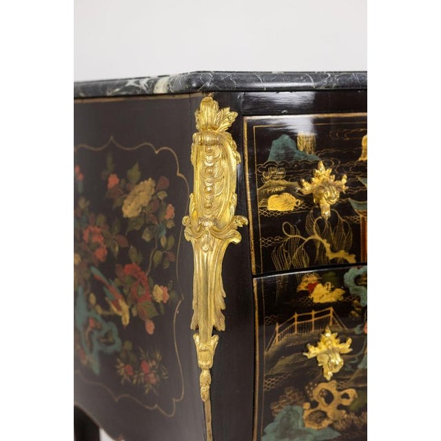 Louis XV-Style Lacquered Chest of Drawers, 1950s For Sale - Image 12 of 18