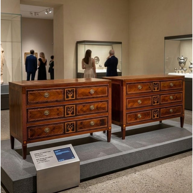 Timeless elegance for your home. This extraordinary pair of chests of drawers represents the quintessential Neapolitan...