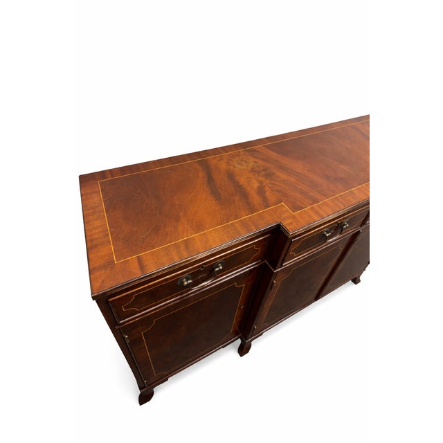 English Mid 20th Century English Nigerian Mahogany Inlaid Sideboard by Trosby, Sussex For Sale - Image 3 of 7
