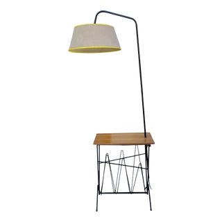 Floor Lamp with Reading Light and Tablet, France, 1950s For Sale