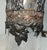 Antique Ornate Silverplate Bronze Over Glass Liquor Carafe Decanter Bottle Jar For Sale - Image 4 of 13