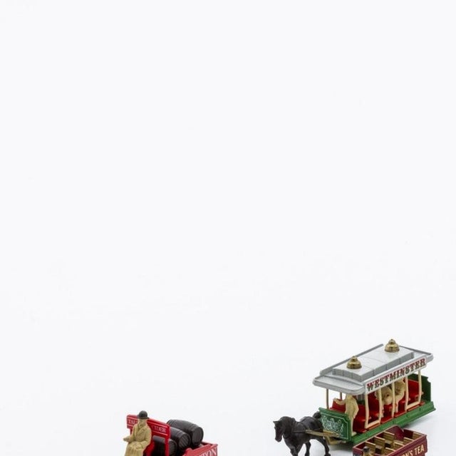 Toys - Models - 7 horse-drawn transport models. 20th century Europe; made of metal and other materials; comprising 7...