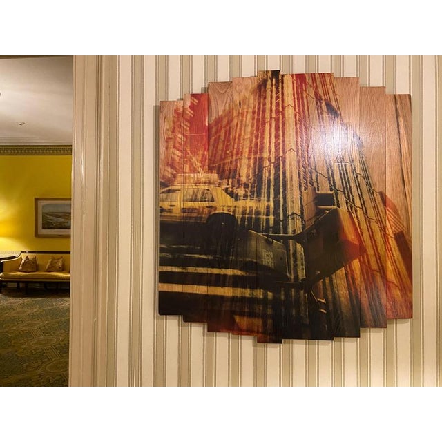 Orange Hugo Garcia-Urrutia, Rays of City Light, Photograph on Maple Wood, 2024 For Sale - Image 8 of 12