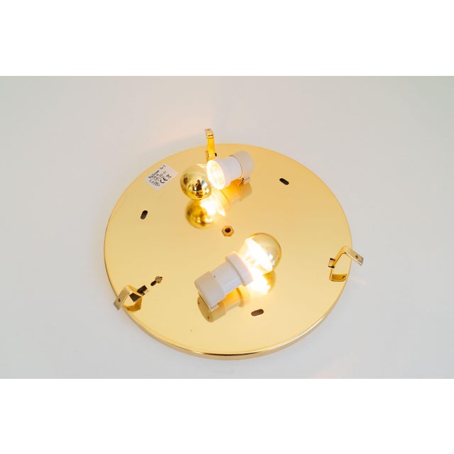 Glass Murano Glass Flush Mount with Brass Base from Sylcom Lighting, Venice, Italy, 1990s For Sale - Image 7 of 14