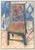 Contemporary Illegibly Signed Abstract Chair Watercolor, 1986 For Sale - Image 3 of 7
