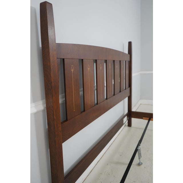 Stickley Mission Oak Harvey Ellis King Size Bed For Sale - Image 10 of 16