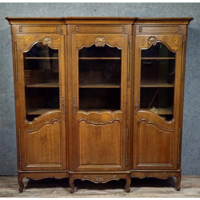 Large 20th Century Louis XV Provençal Oak Bookcase For Sale - Image 10 of 10