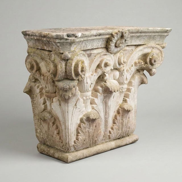 Stone Corinthian Stone Capitals, 1800s, Set of 4 For Sale - Image 7 of 18