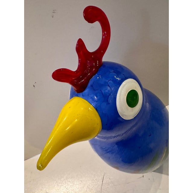 1990s 1990s Glass Sculpture of Abstract Chicken For Sale - Image 5 of 8