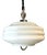 Mid-Century Modern White Glass Pull Down Dining Room Pendant Lamp, 1970s For Sale