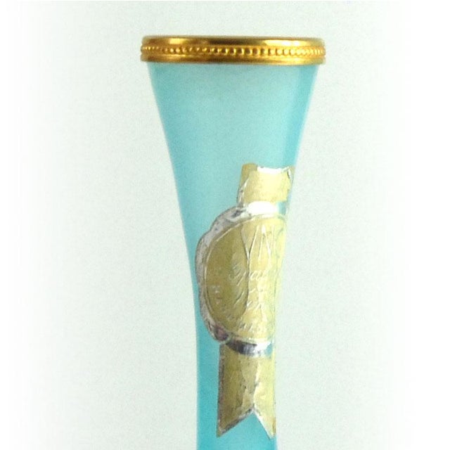 Blue Opaline Glass Vases from Nason, 1960s, Set of 2 For Sale - Image 8 of 9