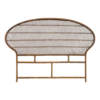 Bamboo and Rattan Headboard For Sale