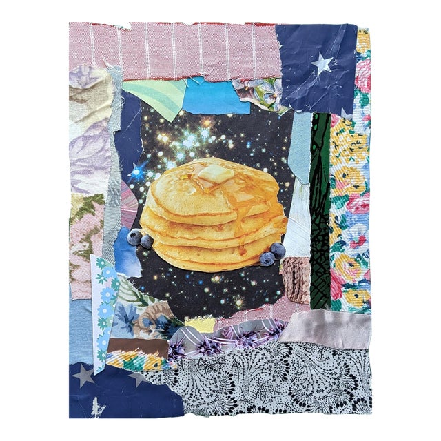 Space Pancakes Mixed Media Contemporary Analog Collage For Sale