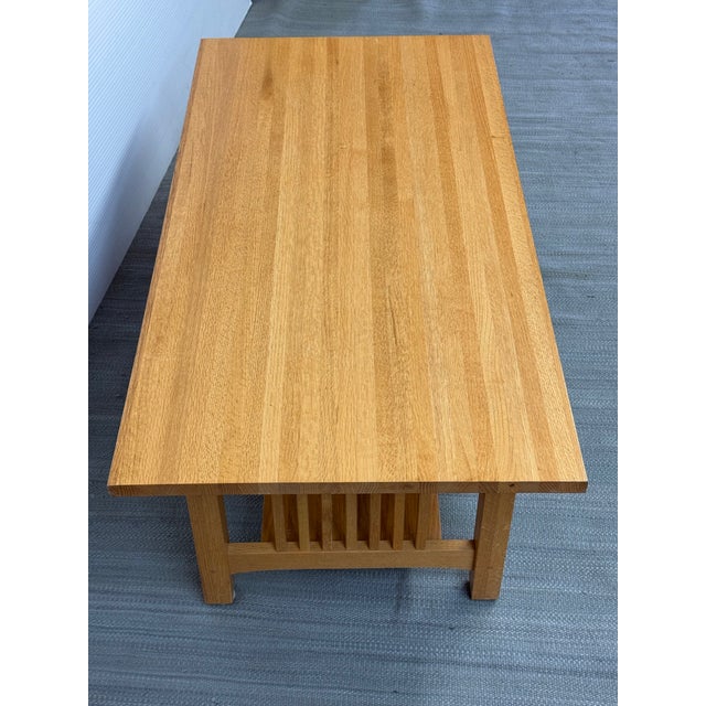 Michael's Furniture Company Mission Style Oak Coffee Table For Sale - Image 4 of 16