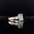 Metal Diamond Aquamarine Ring 3.30TCW 14k Gold Women Certified For Sale - Image 7 of 12
