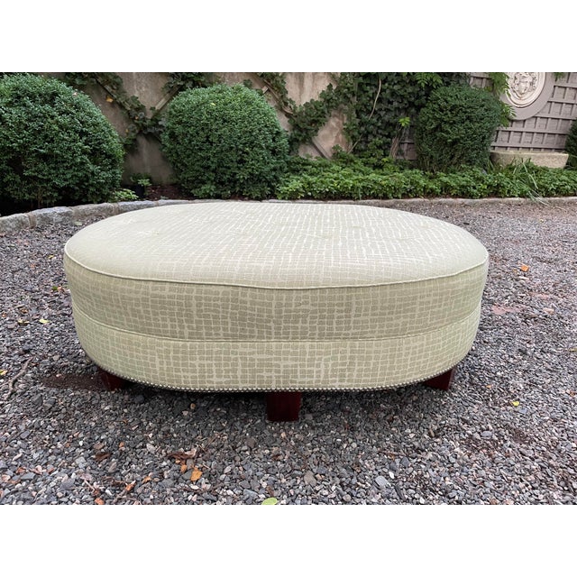 Large Oval Upholstered Ottoman Chairish