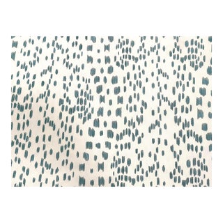 Brunschwig & Fils' "Les Touches" Aqua Cotton Fabric 1.5 Yards For Sale