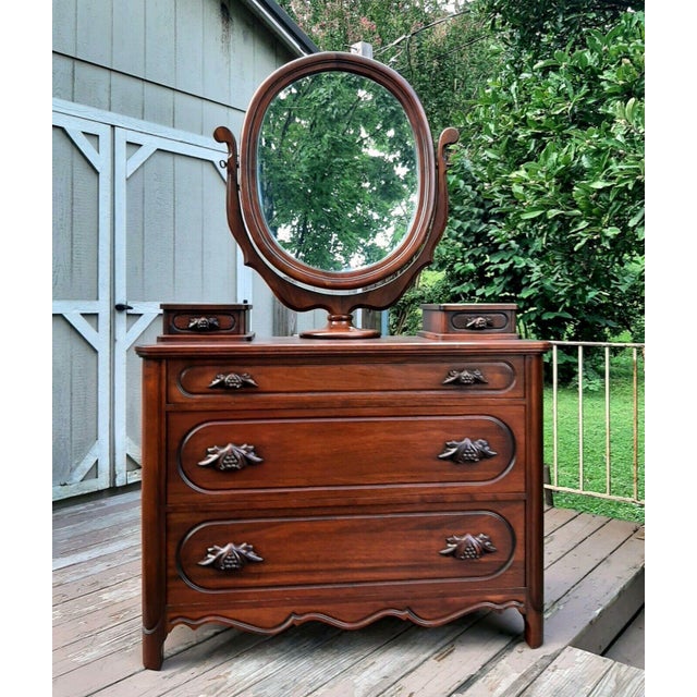 1943 Davis Company Lillian Russell Walnut Dresser Chairish