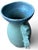 Vintage Coastal Seahorse Handle Pottery Vase - Turquoise Glazed Vessel For Sale - Image 4 of 5