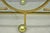 Metal Vintage Mid Century Modern Brass 3 Tier Oval Frame Rolling Bar Cart Server Table For Sale - Image 7 of 15