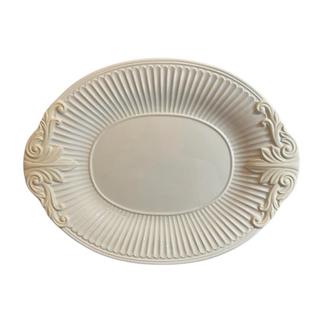 1990s Porcelain 17” Oval Serving Platter From the 'Butler's Pantry' Collection by Lenox For Sale In Birmingham - Image 6 of 12