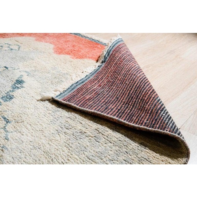 Contemporary 5x8 Multicolor Hand-Knotted Wool Abstract Mountainscape Geometric Carpet Rug For Sale - Image 3 of 10