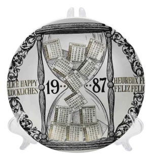 Happy 1987 Calendar Plate by Piero Fornasetti, 1987