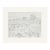 Vintage Mid-Century French Landscape Drawing in Pencil on Paper With Mat For Sale