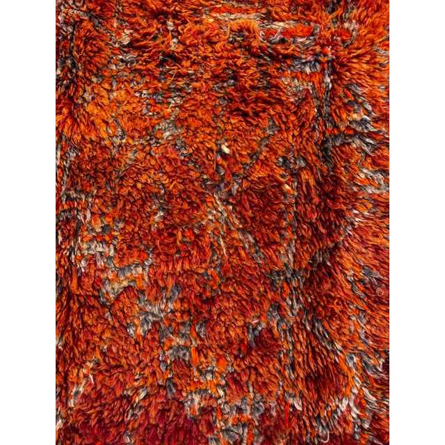 Vintage Moroccan M’Guild Rug 185x330 Cm Handmade Berber Wool Rug Large Red Area Carpet Authentic Atlas For Sale - Image 15 of 17