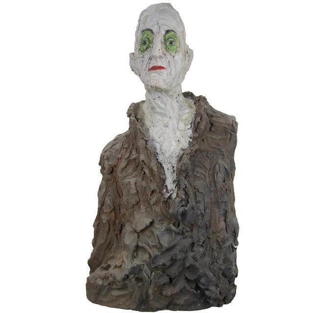 Figurative Ceramic Bust Sculpture by Óscar Aldonza Torres, 2021 For Sale - Image 18 of 18
