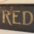 Early 20th Century Antique Large "The Red ★ Laundry" Horizontal Wood Sign With Gold Whimsical Lettering & Red Star For Sale - Image 11 of 17